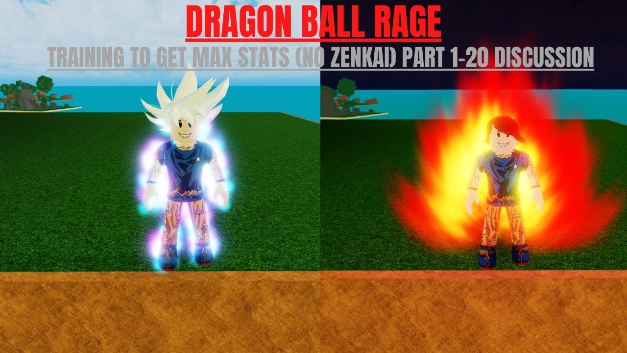 Roblox Dragon Ball Rage Training To Get Max Stats No Zenkai Part 1 20 Discussion Youtube - roblox dragon ball rage atualizacao incrivel zenkai 20 roblox
