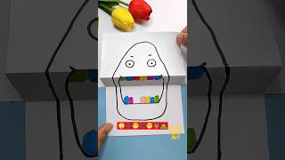 ⁠😳➕😁🟰😬 Creative Folding Surprise Drawing @ArasEasyArt #ytshorts #diy #viral