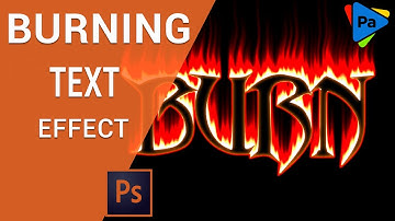 How to create burning text using photoshop