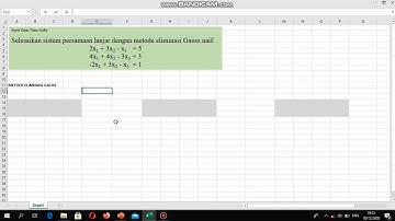Metode Eliminasi Gauss pada Microsoft Excel