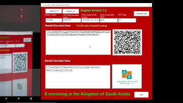 TLV ZATCA E-Invoicing English/ Arabic Version 1.1 KSA QR Code based64 format