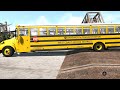 BeamNG Drive - School Bus Loaded with 12 Tons on the Industrial Site Map