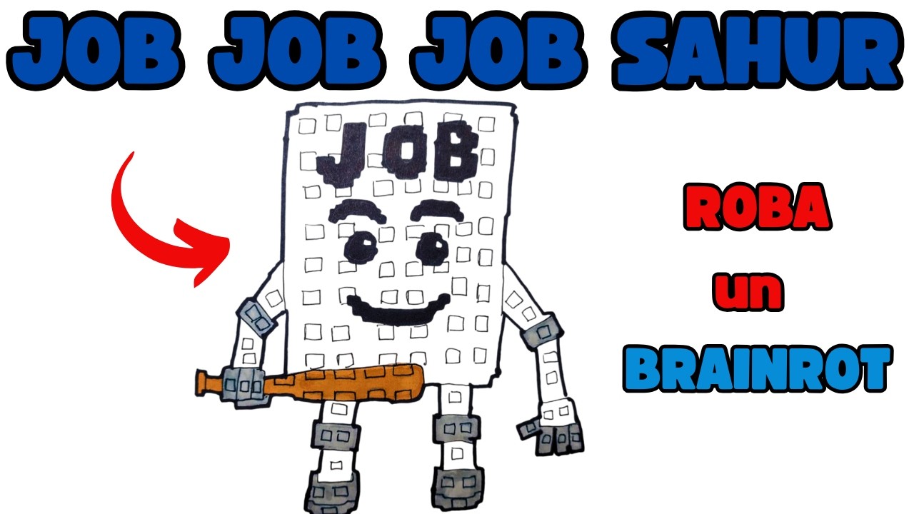 Como DIBUJAR a JOB JOB JOB SAHUR de ROBA un BRAINROT (Roblox) How to ...