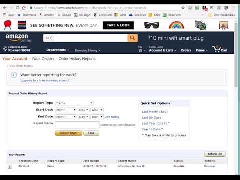 वीडियो: मैं Amazon से अपना ऑर्डर इतिहास कैसे डाउनलोड करूं?