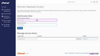 How to Allow Remote Access to a MySQL Database in cPanel with Aura One