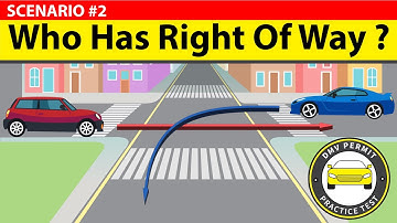 Which car has the right of way? Do you know this common Right-of-way driving rule?