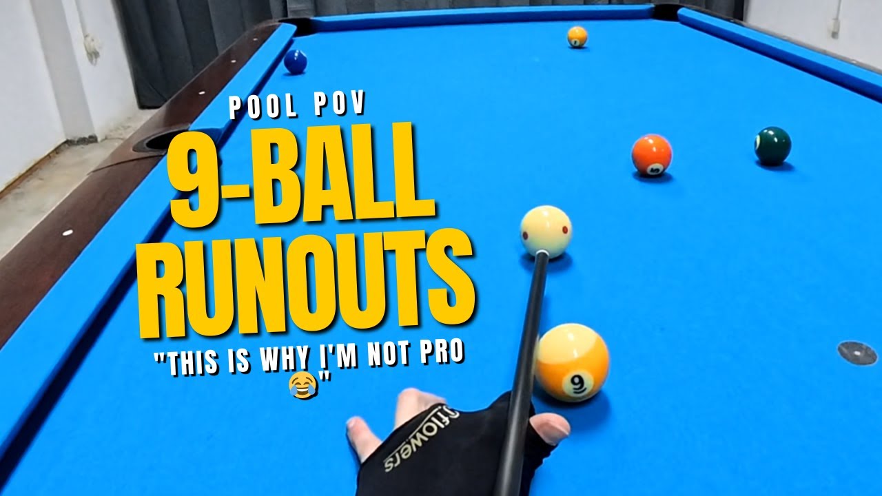 Image of video the POV: Amateur Attempts 9-Ball Runouts (This Won’t End Well) 😂 12