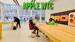 【4K】𝐖𝐀𝐋𝐊 🇺🇸 Apple Store in the WTC, New York City 🚕🗽🌭