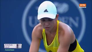 Garbine Muguruza vs Simona Halep 2017 Cincinnati Highlights