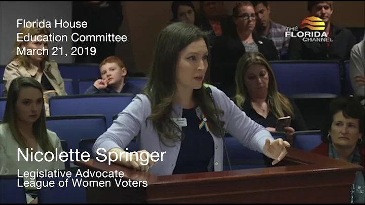 Nicolette Springer speaking to Rep. Fine at House ...