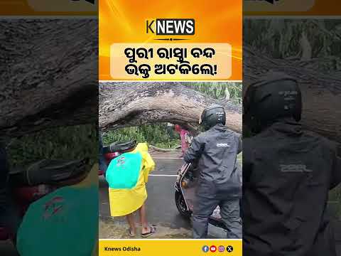 ପୁରୀ ଯାଉଥିବା ଭକ୍ତଙ୍କ ପାଇଁ ବଡ଼ ସମସ୍ୟା! NH-316ରେ ରାସ୍ତା ବନ୍ଦ #knewsodisha