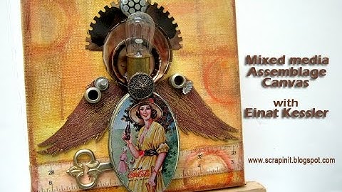 Mixed Media Assemblage Canvas