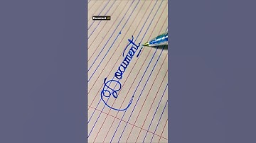 Write "Document" In Calligraphy Cursive Writing|Handwriting Art|#documents #short #artist #signature