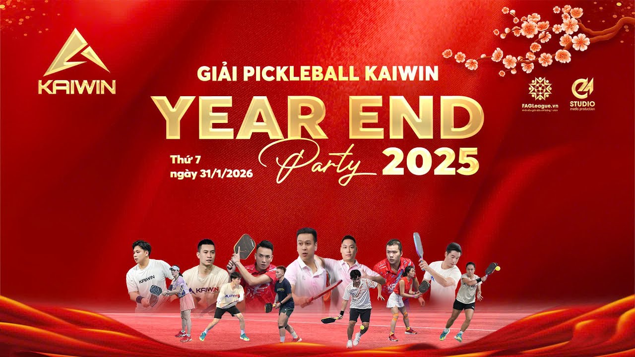 🎬TRẦN TÚ | V.ANH & PHÚC PHAN | BÌNH RAFA |  Pickleball Kaiwin Pro & Semi Pro Year End Party 2025