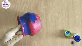 DIY Matki decoration| janmashtami decoration at home |pot decoration idea|Matki decoration a at home