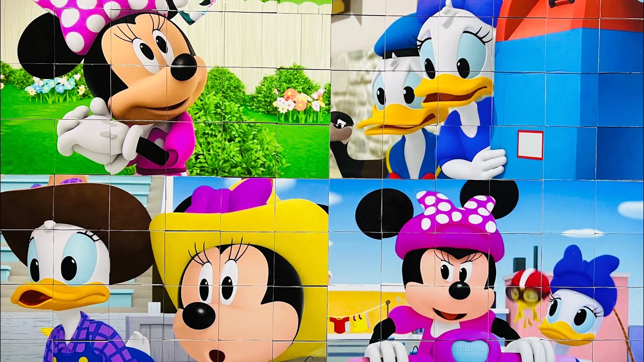 4 x Minnie Mouse, Mickey, Daisy and Donald Duck Jigsaw Puzzles for Kids ...