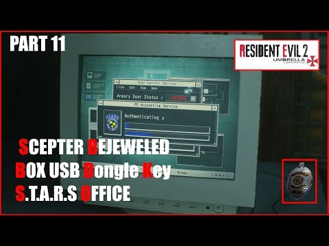 Video: Resident Evil 2 - Bejeweled-laatikko, USB-dongle-avain, STARS-merkki Ja Kirjasto Jack Käyttää