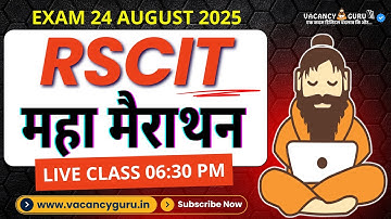RSCIT Exam Important Questions 2025 RSCIT Live Class 05 RSCIT Computer Course RSCIT Exam 24 August