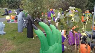 2021 Halloween Airblown Inflatable Display Decorations Walkthrough Throwback Tour