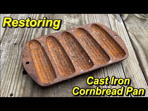 Older Lodge Cast Iron Corn stick Pan, Restored