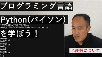 No.2 - 変数について【プログラミング言語Python（パイソン）を学ぼう！】