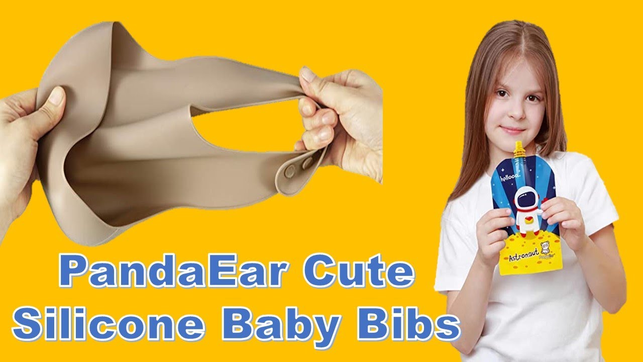 PandaEar Cute Silicone Baby Bibs 
