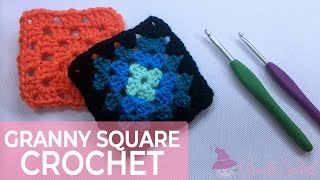 Cómo tejer un GRANNY SQUARE básico a CROCHET - Curso BÁSICO para PRINCIPIANTES