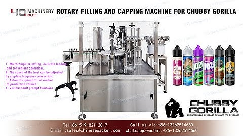 120ml bottle filling capping and labeling machines for e liquid|chubby gorilla filling line