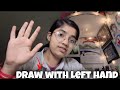 Left Hand Drawing Challenge: Expectations vs Reality" 😱