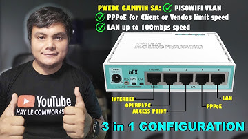 MIKROTIK HEX 3 in 1 CONFIGURATION (PORT2: MAIN WIFI BOARD - PORT3: AP - PORT4: PPPoE - PORT5: LAN)
