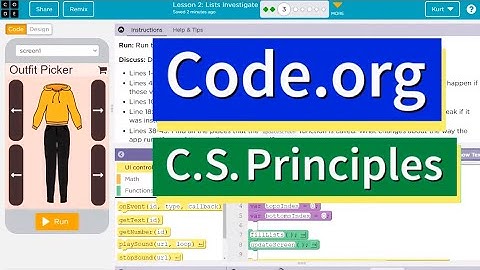 Code.org Lesson 2.1 Lists Investigate | Tutorial with Answers | Unit 6 C.S. Principles