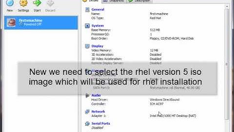Configure virtualbox for Red Hat Enterprise Linux Version 5 - Part 1