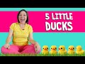 Five little ducks a finger play counting song for preschool and toddlers