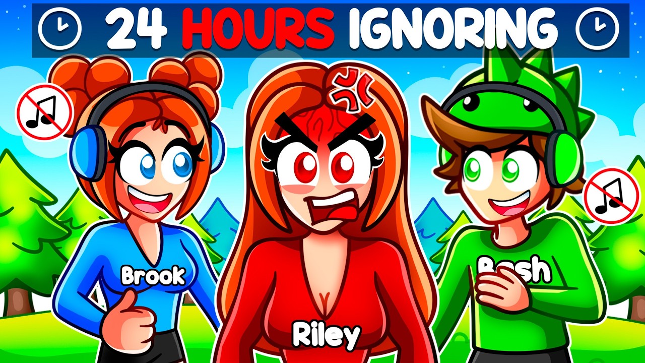 We Ignored Riley For 24 Hours In Roblox! - YouTube