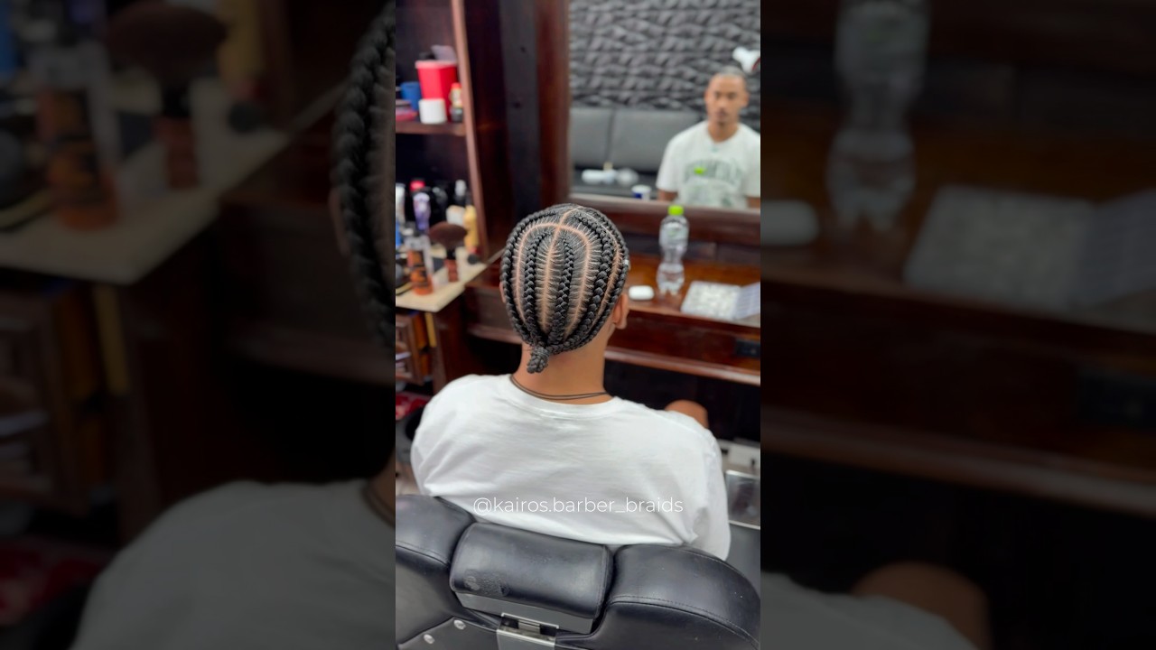 Corn Rows Barber #blackbarber #barber #stitch #cornrows#cornrowstyles # ...