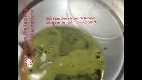 Chalk chromatography