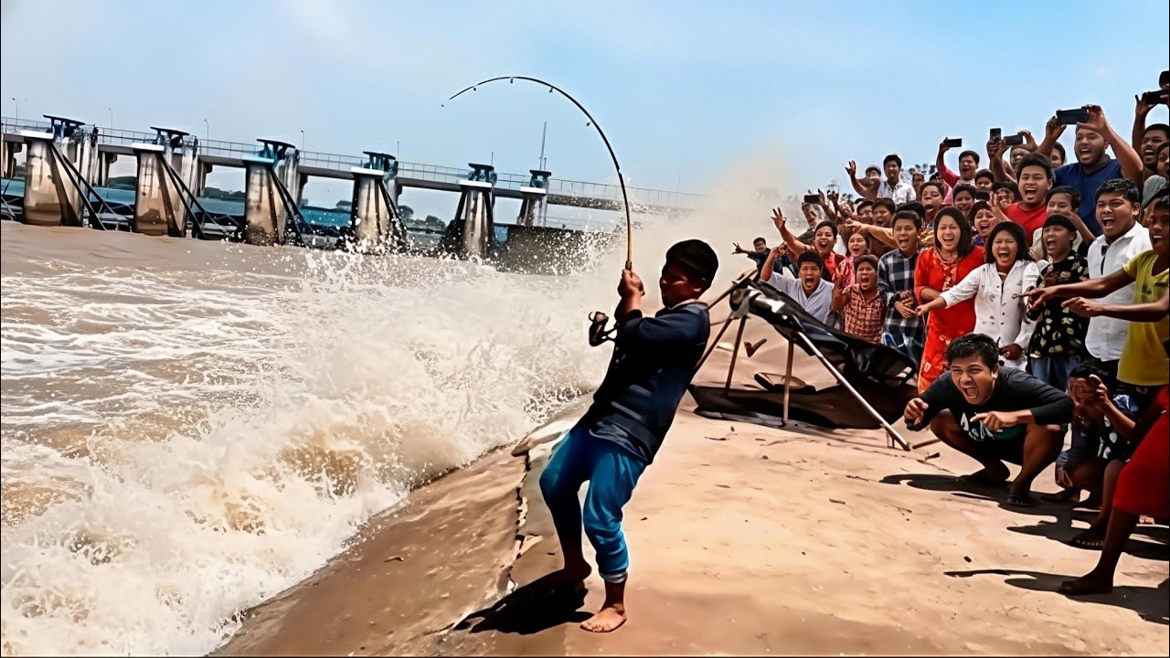 GILA! Sungai Meluap, Pintu Air Dibuka — Warga Panen Ikan RAKSASA Sampai Karung-Karung! 😱🐟