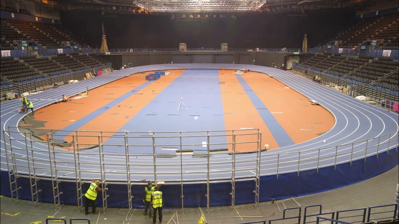 Utilita Arena Birmingham indoor athletics track timelapse YouTube