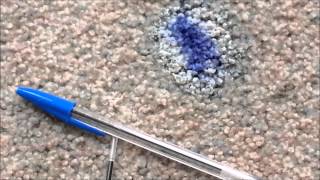 How to remove ink stains from carpet.