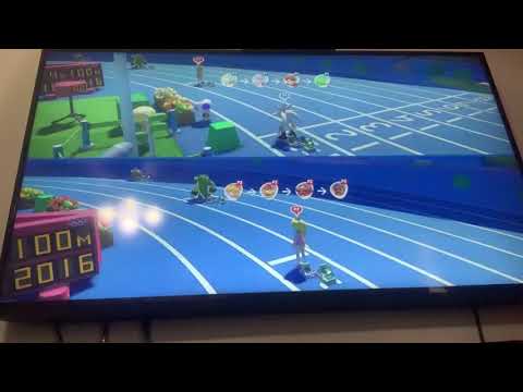Mario Sonic At The Rio 2016 Olympic Games Team Peach Loses To Team Silver In 4x100m Relay