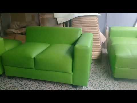 sofa minimalis kulit jok warna hijau muda