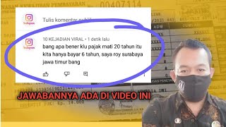KENDARAAN MATI PAJAK LAMA DI ATAS 6 TAHUN ,HANYA DI KENAKAN 6 TAHUN