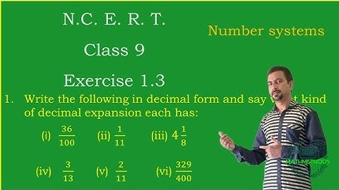 Class 9 Maths Chapter 1 Exercise 1.3 | Write the decimal expansion | NCERT