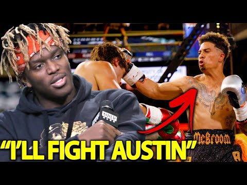 KSI Reacts To Bryce Hall VS Austin McBroom *FULL FIGHT*