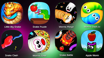 Apple Worm,Little Big Snake,Snake Puzzle,Worms Merge,Worms Dash io,Snake Clash,Worms Zone