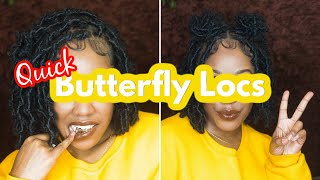 BUTTERFLY LOCS IN UNDER 30 MINUTES + NEW ALCOHOL-FREE WIG BOND?? | NeatandSleek by Finally Amber 4,906 views 3 years ago 3 minutes, 59 seconds