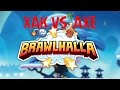 Brawlhalla gameplay  xaktrix vs the axe man  funny moments