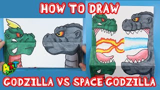 How to Draw a GODZILLA VS SPACE GODZILLA SURPRISE FOLD