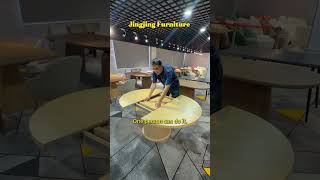 Extendable Round Table – E2 MDF + Wood Veneer – For B2B Buyers