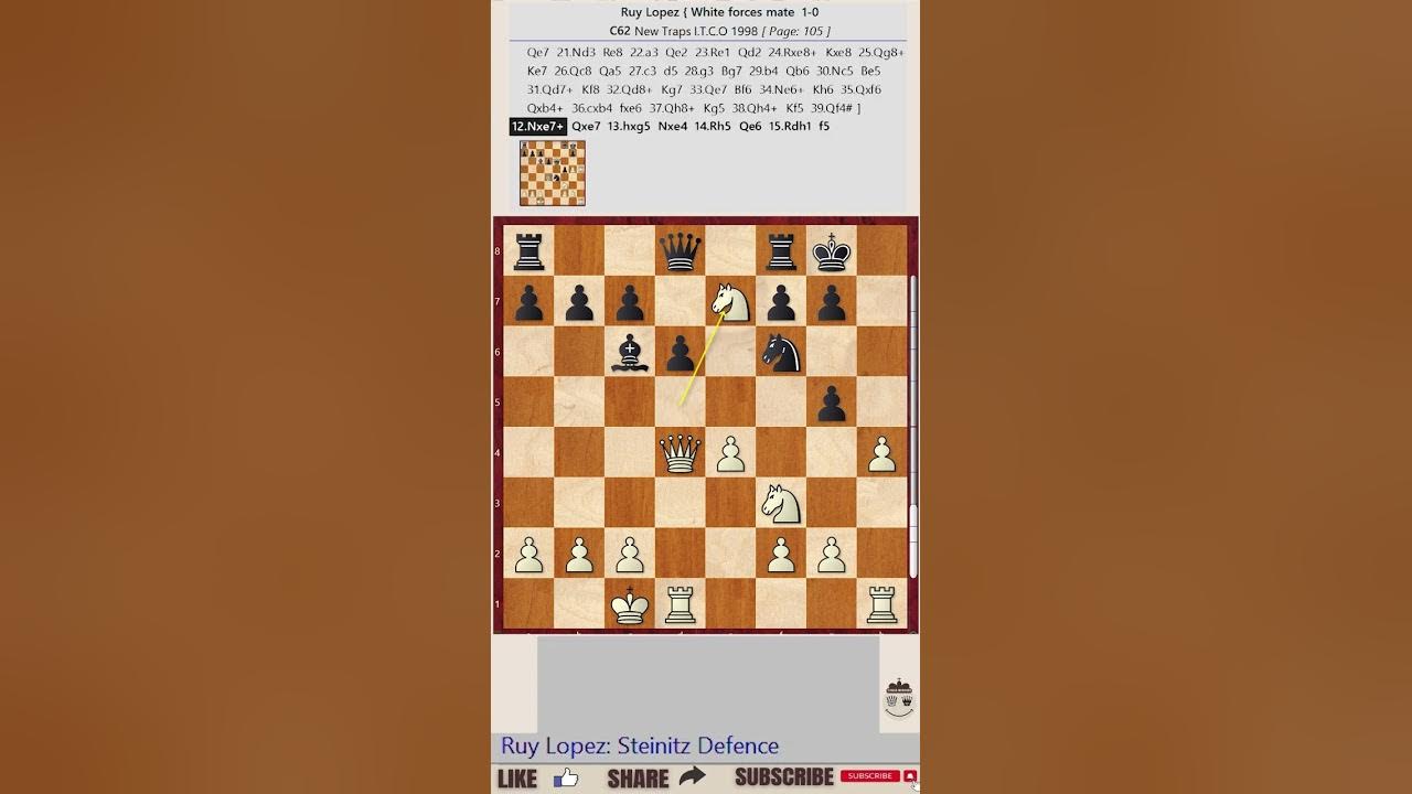 NEW TRAPS in the Chess Opening C62 Ruy Lopez Steinitz Defence YouTube
